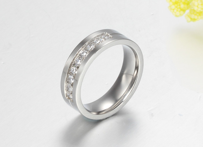 Wholesale Stainless Steel Engagement Ring with 9 Stones