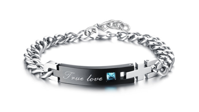 Wholesale Stainless Steel  True Love  Couple Bracelets