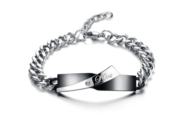 Wholesale Stainless Steel Eternal Love Couple Bracelets