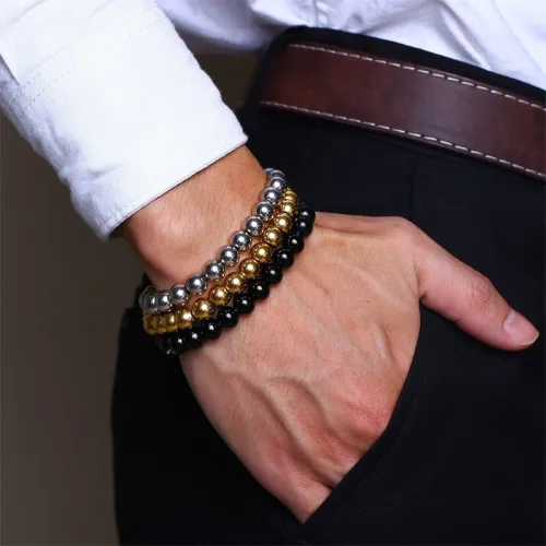 Wholesale Stainless Steel 8mm Beads Bracelet