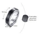 Wholesale Stainless Steel Black Center Couple Spinner Ring CR170W/CR170M