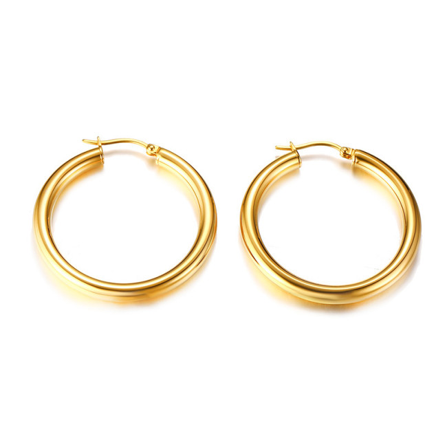 Wholesale Stainless Steel Simple Hoop Earrings for Ladies
