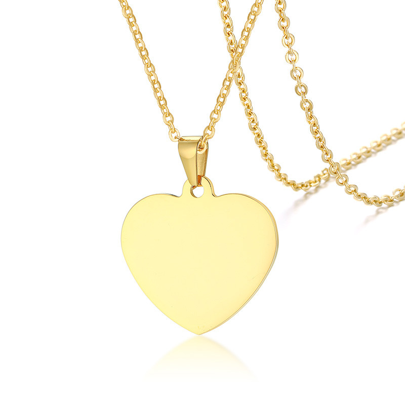 Heart stainless steel necklaces clearance