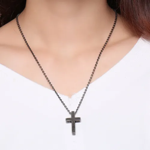Wholesale Engravable Cross Pendants Stainless Steel Pendant Necklace