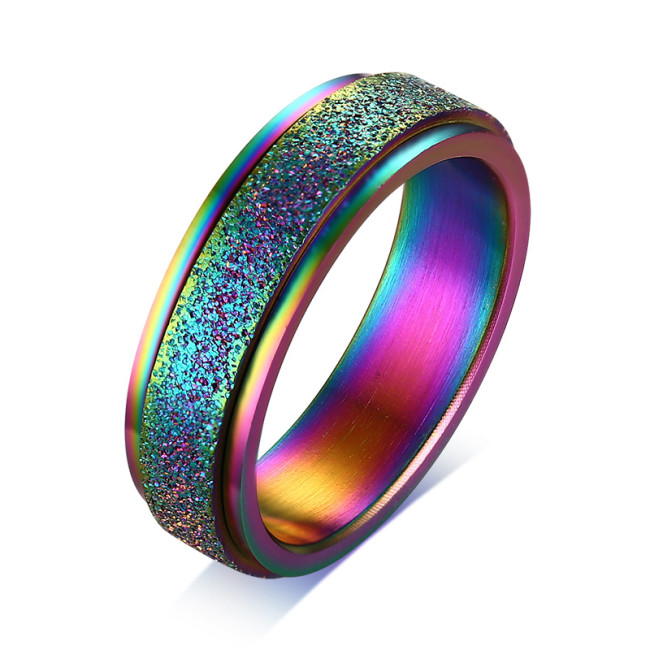 Wholesale Stainless Steel Rotating Wedding Ring For Men Women