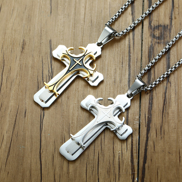 Wholesale Multiple Muslim Cross Necklace Stainless Steel Cross Pendant