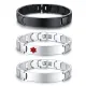Wholesale Men’s Stainless Steel Bracelet with Large Engravable Plate
