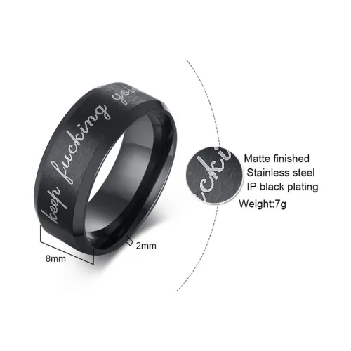 Wholesale Stainless Keep Fucking Going Men Ring