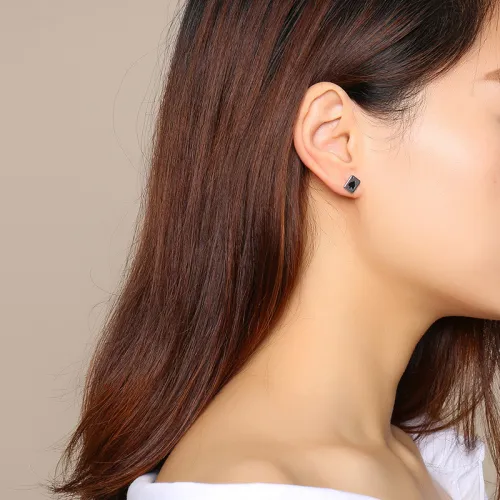 Wholesale Stainless Steel Womens Ace of Spades Stud Earrings