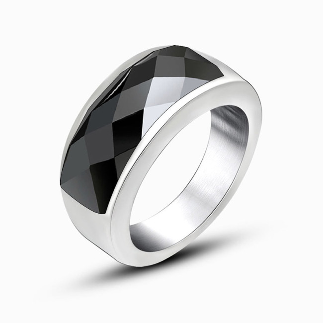 Wholesale Stainless Steel Ring with Stone Designs for Man
