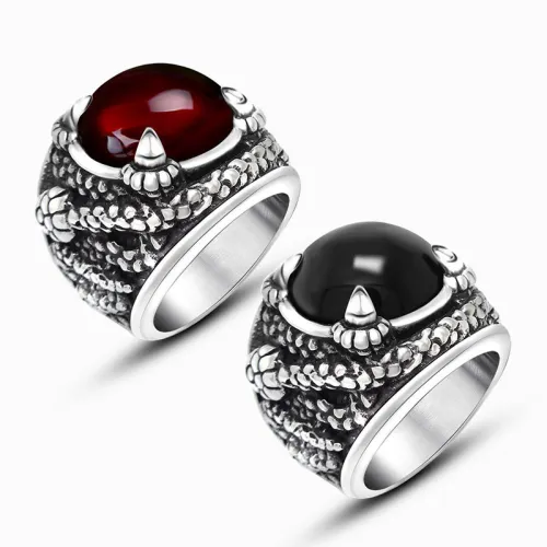 Wholesale Steel Vintage Gothic Dragon Claw Ring