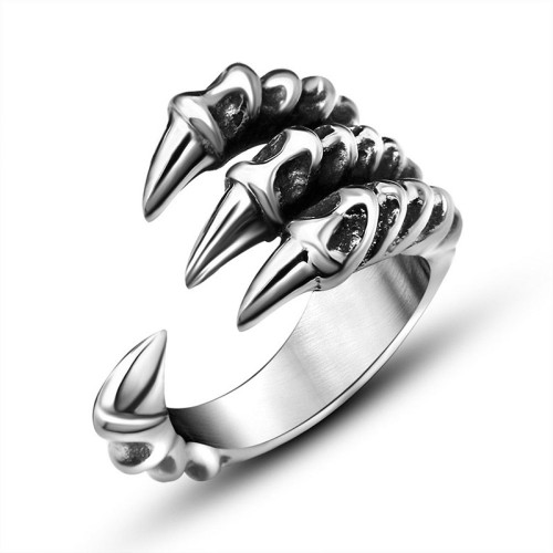Wholesale Stainless Gothic Dragon Claw Biker Ring
