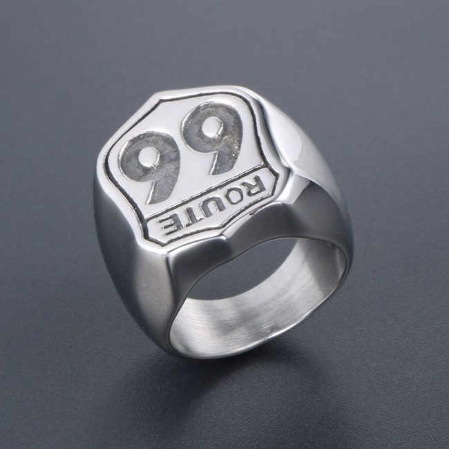 Wholesale Stainless Usa Biker Road Route 66 Ring