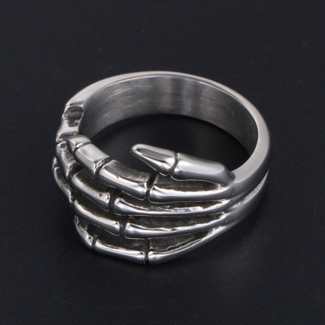 Wholesale Stainless Steel Skeleton Hand Ring