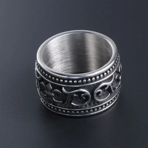 Wholesale Stainless Fleur De Lis Band Ring