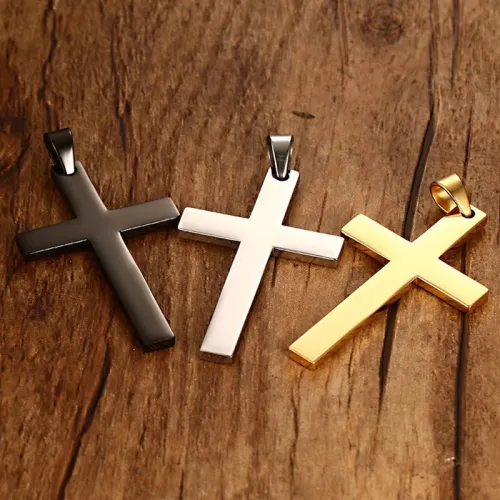Wholesale Stainless Steel 50MM Cross Pendant