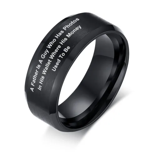 Wholesale Stainless Steel Inspirational Ring for Father