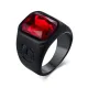 Wholesale Stainless Steel Red Stone Beautiful Ring