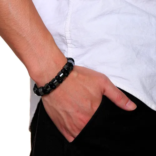 Wholesale Men's Hematite Bead Bracelet