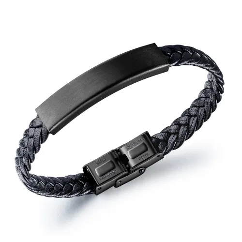 Wholesale Braided Leather Bracelets Engraved
