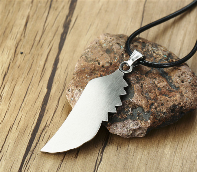 Wholesale Stainless Steel Wing Pendant Necklace