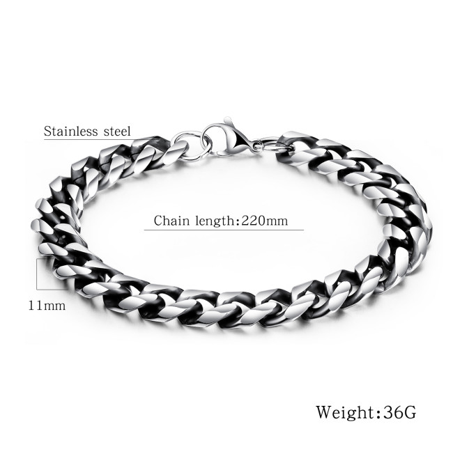 Wholesale Stainless Steel Mens Chain Charm Bracelet