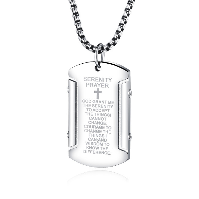 Wholesale Stainless Steel Pendant with Bible Verse