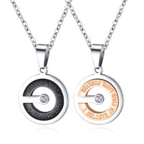Wholesale Stainless Steel Couple Necklaces that Fit Ttogether