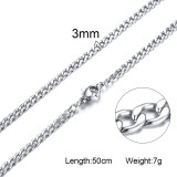 Wholesale Stainless Steel Chain Lock Necklace Punk