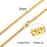 Wholesale Stainless Steel Chain Lock Necklace Punk