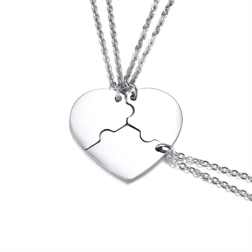Wholesale Stainless Steel Puzzle Piece Necklace Best Friends