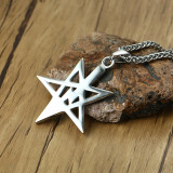 Wholesale Stainless Steel Star Pendant Necklace Silver