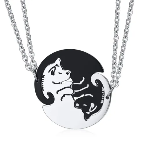 Wholesale Stainless Steel Puzzle Piece Necklace for Couples