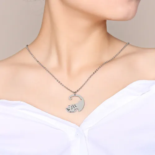 Wholesale Stainless Steel Puzzle Piece Necklace for Couples