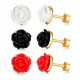 Wholesale Stainless Steel Women Rose Flower Stud Eearrings Online