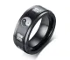 Wholesale Stainless Steel Black Yin Yang Symbol Ring