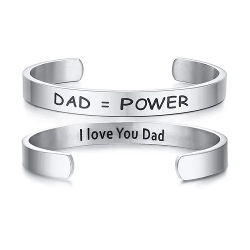 Wholesale Stainless Steel Dad Bracelet Silver