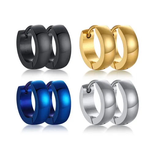 Wholesale Stainless Steel Small Hoop Earrings in Different Colors