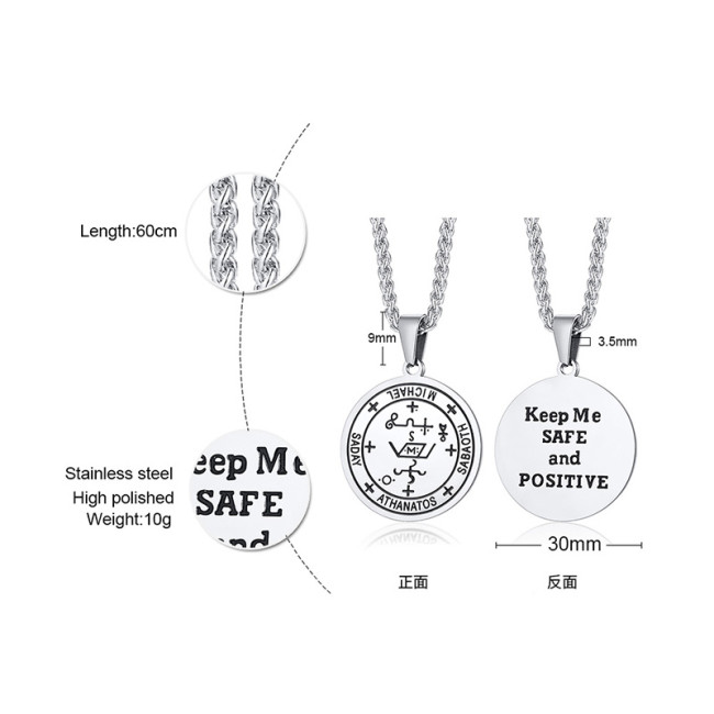 Wholesale Stainless Steel Pendant Amulet Magical Lucky Symbols