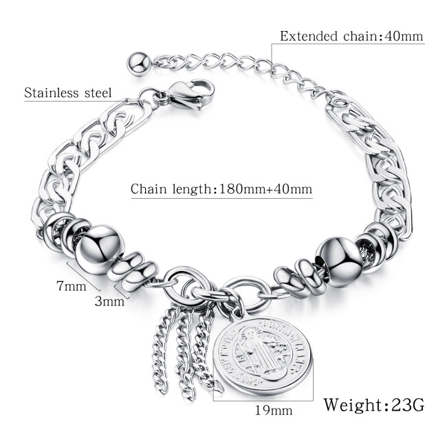 Wholesale Stainless Steel Catholic Bracelets Saints