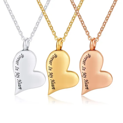 Wholesale Stainless Steel Heart Shaped Pendant Urn