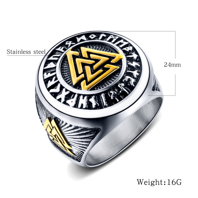 Wholesale Stainless Steel Triangle Fashion Ring