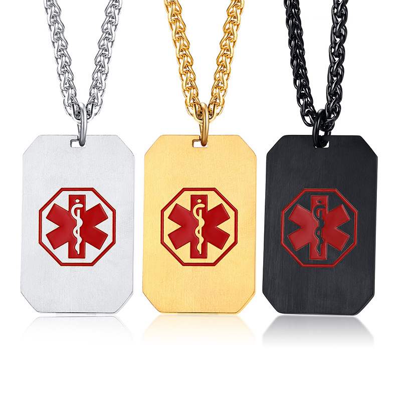 Wholesale Stainless Steel Medical Alert Dog Tag Charms | JC Love Jewelry