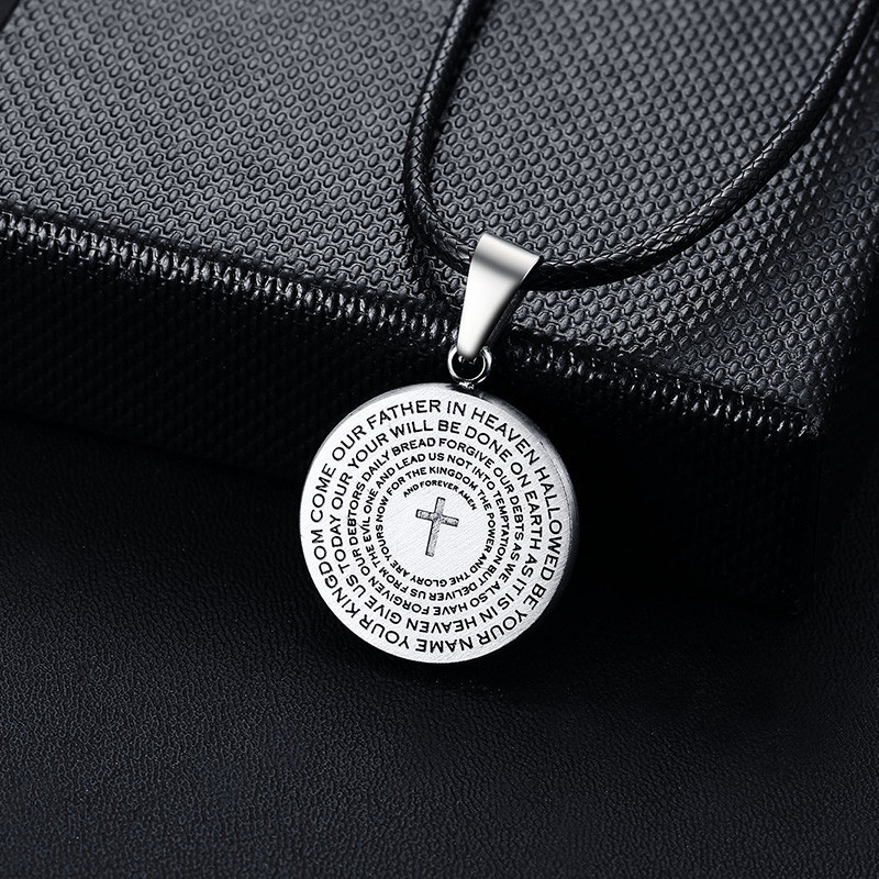 Wholesale Steel Cross Necklace with Lord's Prayer inside | JC Love Jewelry