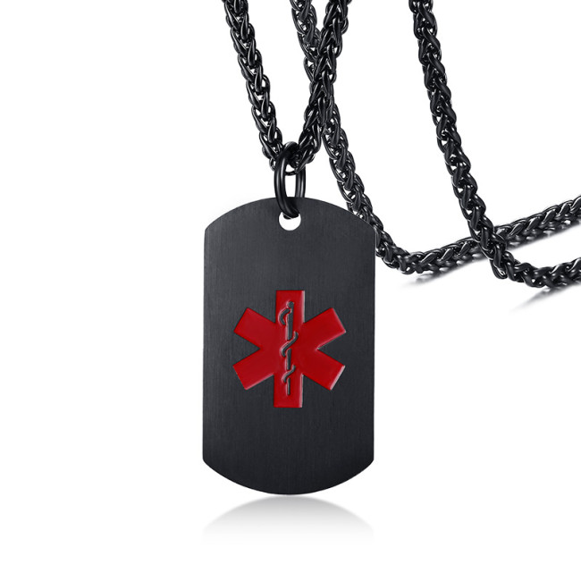 Wholesale Stainless Steel Medical ID Dog Tag Pendant