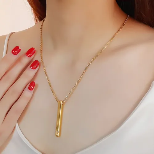 Wholesale Stainless Steel Cylinder Cremation Urn Pendant Necklace
