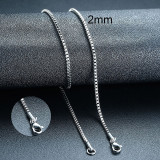 Wholesale Stainless Steel Men's Jewelry Box Chain Necklace