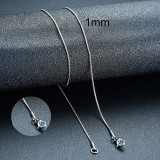 Wholesale Stainless Steel Necklace 1/2/3/4mm Round Snake Chain