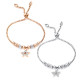 Wholesale Stainless Steel Rose Gold Five-Pointed Star Women Bracelet
