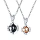 Wholesale Stainless Steel Stylish Rotatable Couple Pendant Necklace